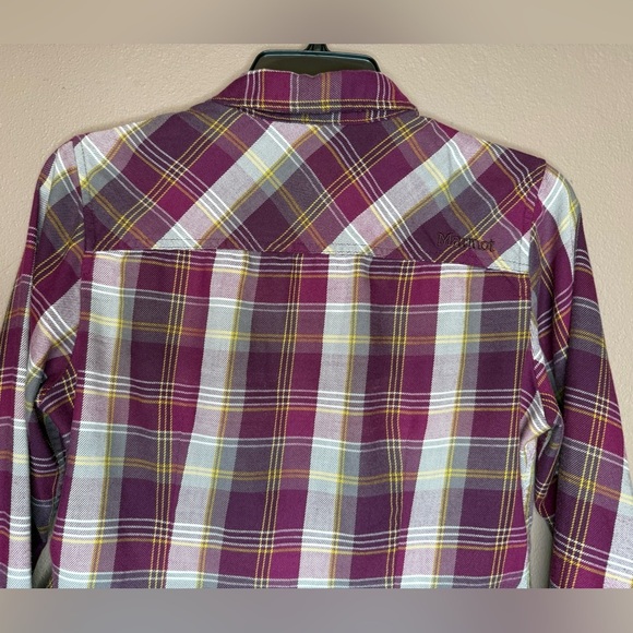 Marmot Women's Bridget Magenta Plaid Button Down Casual Western Outdoor Small - Picture 13 of 15